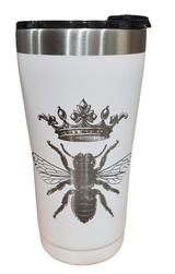 Laser Etched Double-Wall 20oz Tumbler - Queen Bee