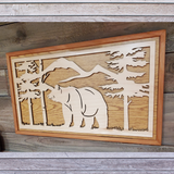 Bear Landscape Laser Cut Wall Art