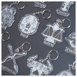 Zodiac Sign Acrylic Laser Etched Keychain