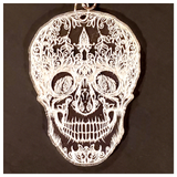 Skull Acrylic Laser Etched Keychain