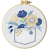 Bucilla Pocket Full Of Posies Stamped Embroidery Kit