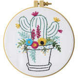 Bucilla Cactus Bloom Stamped Embroidery Kit