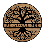 Tree of Life Personalized Wooden Coasters Set