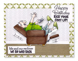 Art Impressions Sit Back Laugh Lines Clear Stamps