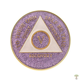 Tri-Plate Glitter Purple AA Medallion