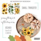Re-Design With Prima Sunflower Afternoon Decor Transfers