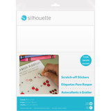 Silhouette White Printable Scratch-Off Sticker Sheets 5/Pkg