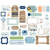Echo Park Baby Boy Frames & Tags Cardstock Ephemera 33/Pkg