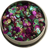 Buttons Galore 28 Lilac Lane Tin W/Sequins 30g - Violet Blossom