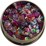 Buttons Galore 28 Lilac Lane Tin W/Sequins 30g - Mixed Berry