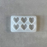Jewelry Made By Me Resin Silicone Mold - Pixel Hearts