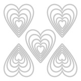 Sizzix Thinlits Dies By Tim Holtz 25/Pkg - Stacked Tile Hearts