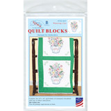 Jack Dempsey Stamped For Embroidery Quilt Blocks 6/Pkg | Watering Can