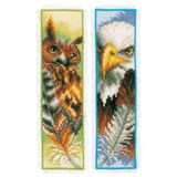 Vervaco Counted Cross Stitch Bookmark Kit 2/Pkg | Eagle & Owl