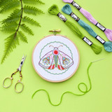 Colonial Needle Embroidery Kit 4" Round | Autumn Moth