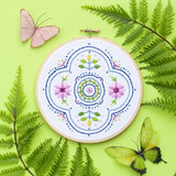 Colonial Needle Embroidery Kit 6" Round | In The Garden