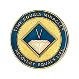 Narcotics Anonymous (NA) Coin – Blue & Gold Sobriety Medallion Gift
