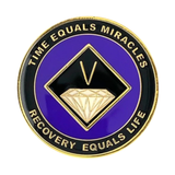 Narcotics Anonymous Purple & Black Anniversary Coin
