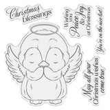 Crafter's Companion Acrylic Clear Stamp | Christmas Blessings Penguin