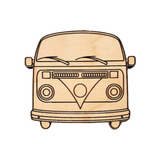 Retro Hippie Van Wood Cutout