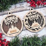 Personalized Laser Engraved Dog Ornament | Boxer
