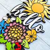 Hello Summer Seasons Hanging Sign