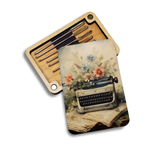 Needle Minder Storage Case - Vintage Typewriter