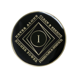 Narcotics Anonymous Clean Time Black Anniversary Coin