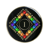 NA Clean Time Rainbow Crystal Coin Medallion