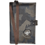 AA Genuine Camo Leather Big Book & 12n12 Double Book Cover | LARGE PRINT - Medallion Holder