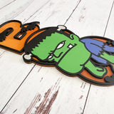 BOO Cute Frankenstein Sign - Halloween Door & Wall Decoration