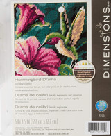 Dimensions Mini Needlepoint Kit | Hummingbird Drama