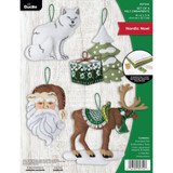Bucilla Nordic Noel Felt Applique Ornaments Kit 4/Pkg