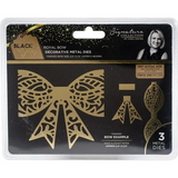 Sara Davies Signature Black & Gold Metal Die 3/Pkg | Royal Bows