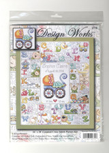 Design Works Counted Cross Stitch Kit | Baby ABC Birth Sampler