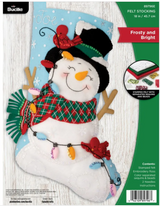 Bucilla Frosty And Bright Felt Applique Stocking Kit