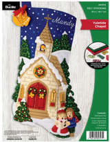 Bucilla Yuletide Chapel Felt Applique Stocking Kit