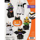 Bucilla Felt Applique Ornaments Kit 6/Pkg | Purrfectly Spooky