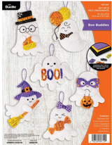 Bucilla Boo Buddies Felt Applique Ornaments Kit 6/Pkg