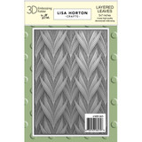 Lisa Horton Crafts 3D Embossing Folder | Layered Leaves