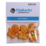 Buttons Galore Flatbackz Embellishments 5/Pkg | Soft Baked