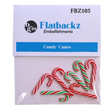 Buttons Galore Flatbackz Embellishments 7/Pkg | Candy Canes