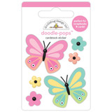 Doodlebug Doodle-Pops 3D Sticker | Butterfly Kisses