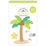 Doodlebug Doodle-Pops 3D Sticker | Palm Beach, Summer Fun