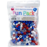 CousinDIY Pony Beads 500/Pkg | Patriotic Mix