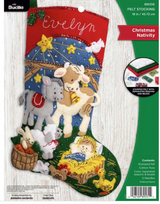 Bucilla Christmas Nativity Felt Applique Stocking Kit