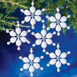 The Beadery Holiday Beaded Ornament Kit | Snow Drops