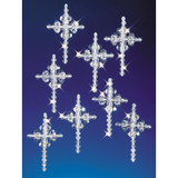 The Beadery Holiday Beaded Ornament Kit | Crystal Crosses
