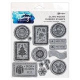 Simon Hurley Christmas Postage Cling Mount Rubber Stamps