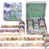 Ieebee Fluttering Blooms Washi Tape Set 20/Rolls